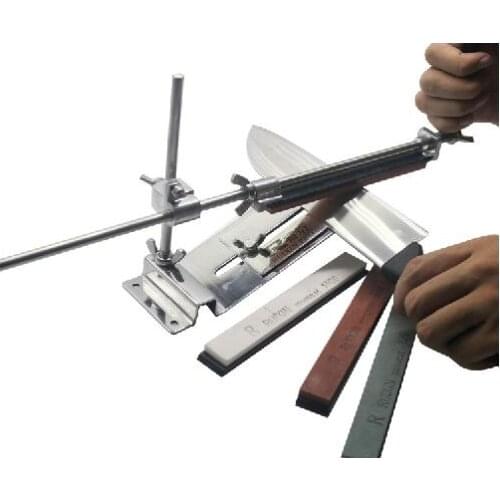 Knife Sharpener Stainless Steel Professional Knife Sharpener Tool Sharpening Machine Kitchen Accessories With 4 Sharpening Stone