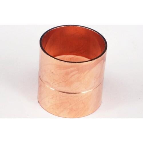 I.D 22mm/25mm/28.6mm/32mm/35mm/38mm Thickness 1.5mm Copper End Feed Equal Coupling Welding Pipe Adapter Air Conditioner