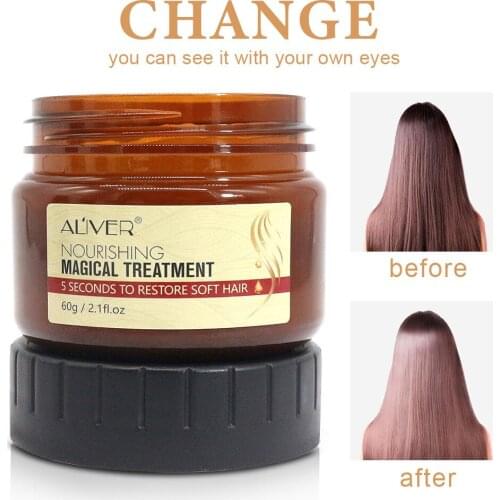 Magical Keratin Hair Treatment Mask Effectively Repair Damaged Dry Hair 5 Seconds Nourish & Restore Soft Hair