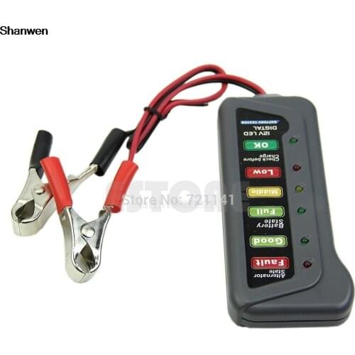 High Quality LED Digital Battery Alternator Tester For Car Motorcycle Trucks 12V