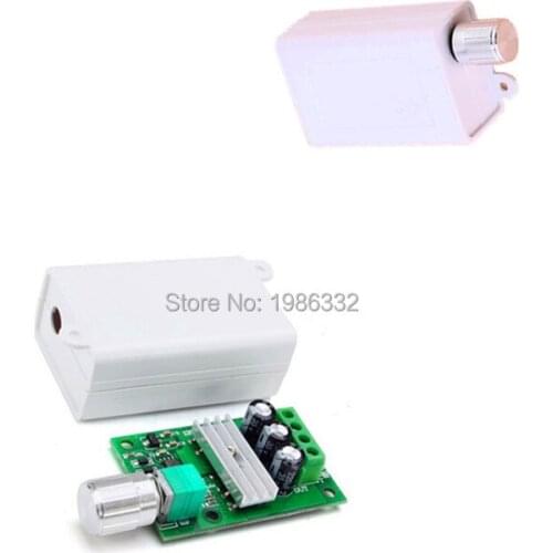 WS16 6-28V 3A Electronic DC Motor Speed Controller Voltage Regulator Dimmer PWM Control Switch 6V 12V 24V 28V With Outer Case