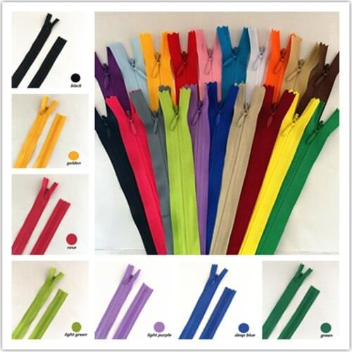 10Pcs (20Cm-60Cm)( 8Inch-24Inch) Invisible Zipper, Nylon Spool For Sewing, Clothing Accessories 20 Colors