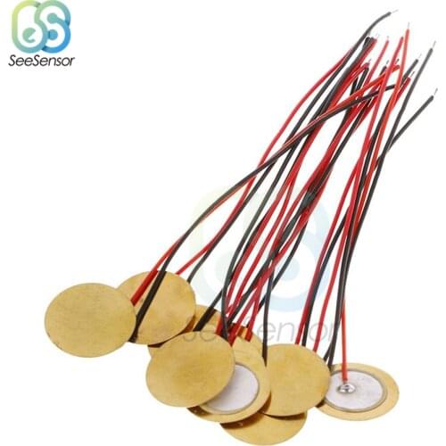 10Pcs/lot Dia 27mm Piezoelectric Piezo Ceramic Wafer Plate For Buzzer Loudspeaker
