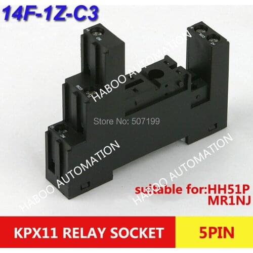 10pcs/lot TIME Relay socket for PI35BE/3 14FF-1Z-C3 relay mini relay socket 5pin screw type electric socket
