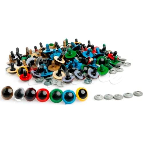 HBB 100Pcs Cute Plastic Safety Eyes For Teddy Bear Doll Animal Puppet Crafts