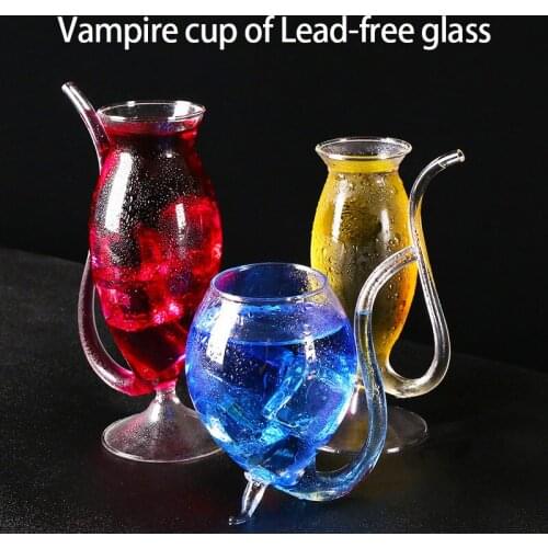 193-340ml Red Wine Glass Cups Whiskey Glass Heat Resistant Glass Sucking Juice Milk CupsTea Wine Cups With Drinking Tube Straw