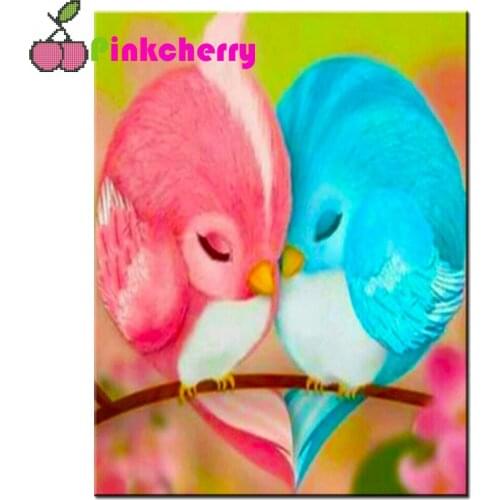 5D DIY Diamond Painting Cute Owl Embroidery Full Drill Square Diamond Bird love Cross Stitch Kit Rhinestone Mosaic Decor k1204