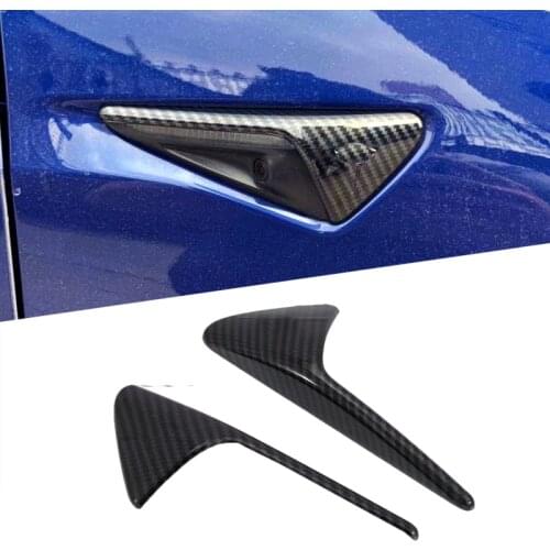 For Tesla Model 3 Model3 Side Camera Carbon Fiber ABS Protection Cover For Tesla Model Three Accessories 2018 2019 2020