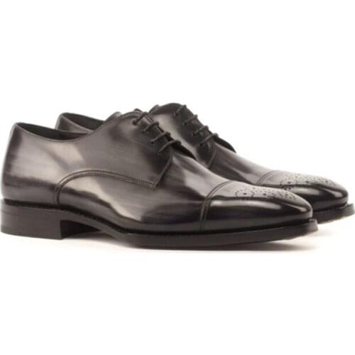 Derby Brogue Dress Wedding Party Formal Office Men Shoes Business Bridegroom Designer Plaid Genuine Leather Shoes