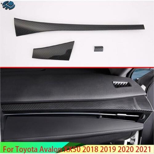 For Toyota Avalon XX50 2018 2019 Carbon Fiber Style Center console Interior Instrument Panel Around trim
