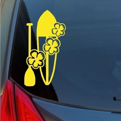 Hawaiian Hibiscus Stand Up Paddle Surf Boarding vinyl sticker decal Maui Waikiki 15cm