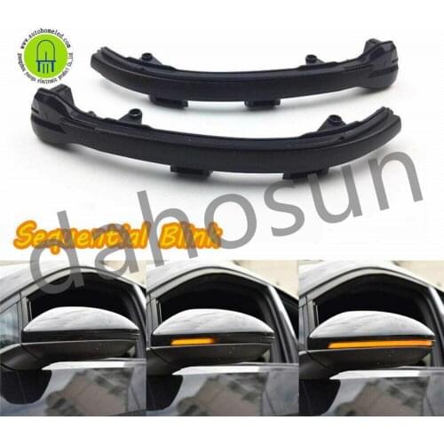 2Pcs Dahosun Flowing LED Rearview Mirror Indicator Dynamic Turn Signal Lamp Compatible with VW Golf 7 VII Golf Sportsvan Touran2