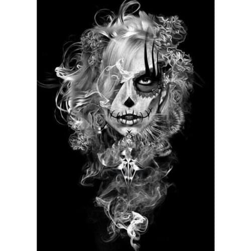 Full Square/Round Drill 5D DIY Diamond Painting "Skull Girl" 3D Rhinestone Embroidery Cross Stitch 5D Home Decor Gift