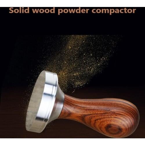 Coffee Tamper Wooden Handle Barista Espresso Machine Grinder 51mm For Coffee And Espresso Powder Hammer Coffee Powderer
