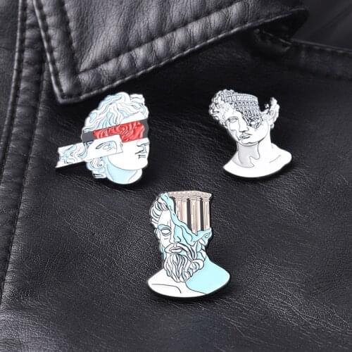 Creative Art Sculpture Enamel Pins Cute Lapel Badges For Clothes Jewelry Collar Brooches Gifts Accessories For Kids Friends Bags