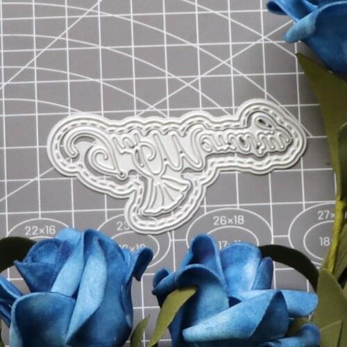 Metal Cutting Dies Cut Mold English Word Cloud Irregular Frame Decoration Scrapbook Paper Craft Knife Mould Blade Punch Stencils