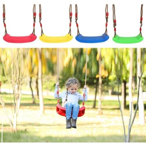 Plastic Kids Hanging Seat Toys with Height Adjustable Ropes Children Portable Garden Swing Chair Outdoor Hanging Swing Play Toys