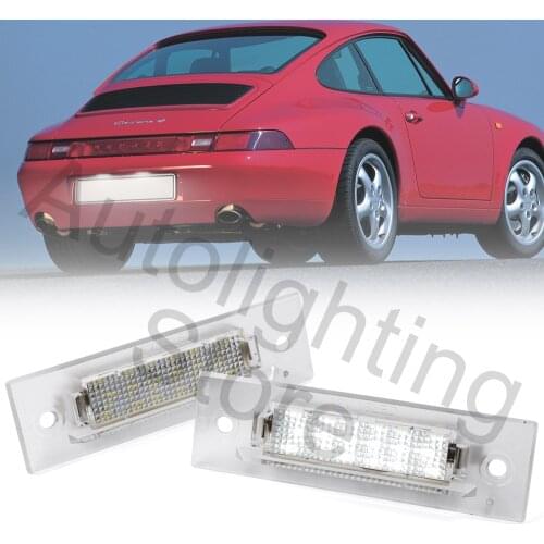 2Pc LED License Number Plate Light For Porsche 911 Carrera 964 968 986 993 996 Boxster Replace OEM # 9646316200101C 96463162001