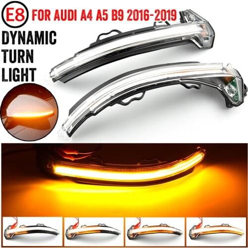 For Audi A4 S4 RS4 B9 2016-2019 A5 S5 RS5 Dynamic Turn Signal LED Light Side Mirror Indicator Sequential Blinker