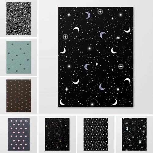 Self-adhesive Wall Stickers Animal Prints Home Decor Moon Poster Painting Wall Art Star Picture Artwork Room Decoration