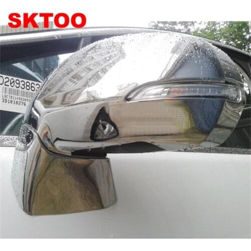 SKTOO 2PCS/Set Car Stying Fit For 2013-2015 Peugeot 3008 Door Side Wing Mirror Chrome Cover Rear View Cap Accessories