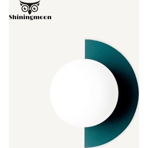 Modern Creative Glass Wall Lamps Nordic Iron Ball Wall Light Bathroom Living Room Wall Sconce Lamp Bedroom Decor Mirror Light