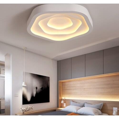 Led Ceiling Lamp Study Nordic Style Bedroom White Simple Dimmable Modern Rose Girl Heart Room Warm Creative Home Super Bright