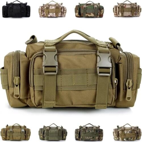 Outdoor Military Tactical Cycling Molle Waist Bag Waterproof Nylon Camping Hiking Backpack Pouch Hand Bag Mochila Military