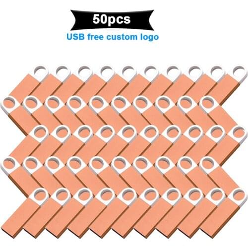 50pcs/lot usb flash drive 16GB usb 2.0 metal pen drive 128GB 64GB 32GB 16GB 8GB usb flash dreive pendrive memory stick free logo
