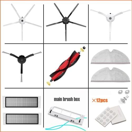 All Accessories For Xiaomi Roborock S5 S6Max Pure S60 S65 S50 E25 E4 Robotic Vacuum Cleaner Side Main Brush Hepa Filter Mop