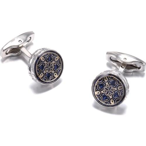New French Shirts Cufflinks Retro Pattern Fashion Mens High-quality Cuff Buttons Male Jewelry Gifts