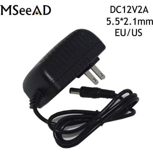 1PCS 12V2A AC 100V-240V Converter Adapter DC 12V 2A 2000mA Power Supply EU US AU UK Plug 5.5mm x 2.1 for CCTV Camera