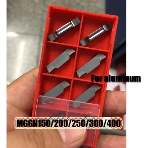 10PCS MGGN150/MGGN200/MGGN250/MGGN300/MGGN400/MGGN500 slot cutting slot cutter carbide hard alloy blade for aluminum