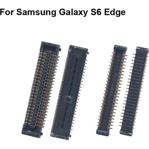 2pcs FPC connector For Samsung GALAXY S6 Edge LCD display screen on Flex cable on mainboard motherboard For GALAXY S 6 S6 Edge