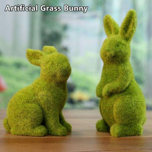 2/piece 15 Cm Artificial Grass Rabbit Home Table Decoration