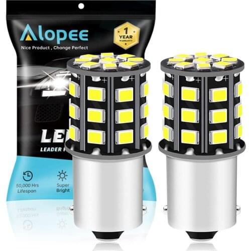 2-Pack 1156 BA15S 1141 1073 7506 1003 LED Light Bulb White 2835 33 SMD Car Interior RV Camper Reverse Tail Backup Light 12V-24V