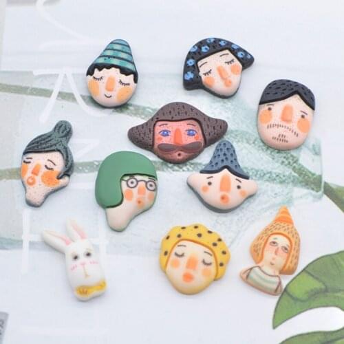 20Pcs/set Funny People Artist Miniatures Resin Planar Accessories for Jewelry Making DIY Phone Shell Crafts Ornament