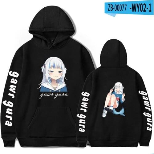 2021 New Anime Gawr Gura Print Hoodies Men/women Fashion Sweatshirt Casual Clothes Gawr Gura Hoodies Boys Girls Pullover