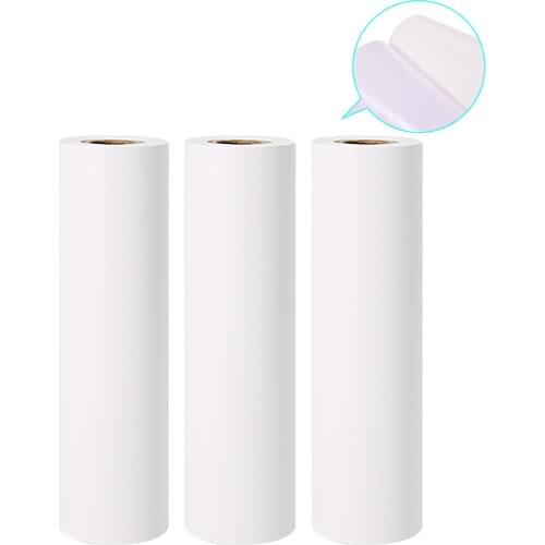 3 Rolls 110 * 30mm White Self-adhesive Thermal Paper Roll Printable Sticker Paper for Portable Thermal Printer