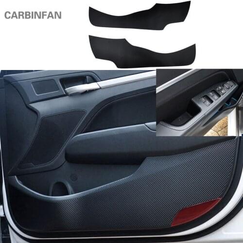 4pcs/set Car Anti Dirty Pad carbon fiber Stickers For Hyundai Elantra 2016 2017 Car-styling Interior Accessories sticker C227