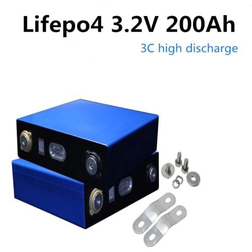 8PCS 3C High discharge high capacity 3.2v 200Ah Lifepo4 battery battery for motorscycle,electric vehicle UPS power supply