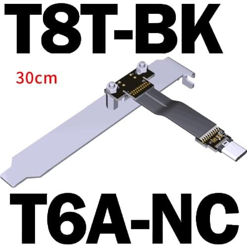 ADT-Link Internal USB 3.2 Type-C to USB 3.2 Type-C Extension Flat Cable EMI Shielded Up to 20 Gbps GEN2x2 30cm