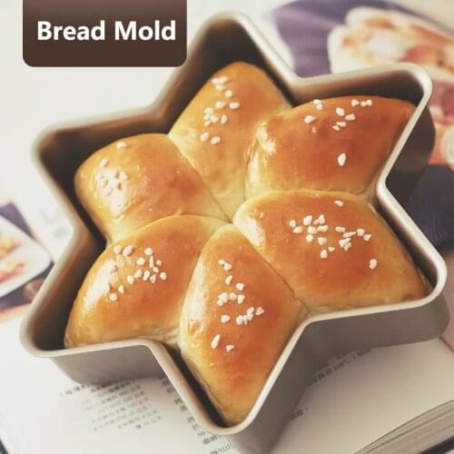 Nonstick Carbon Steel Bakeware Baking Toast Pan Bread Loaf Pan Christmas Snowflake Bread Pan Cake Pan Bread Mold Maker Bakken