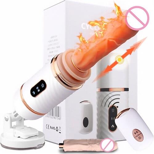 Automatic Telescopic Dildo Vibrators Remote Control Realistic Dildo Heating Penis Vibrator Sex Machine Anal Sex Toys For Woman