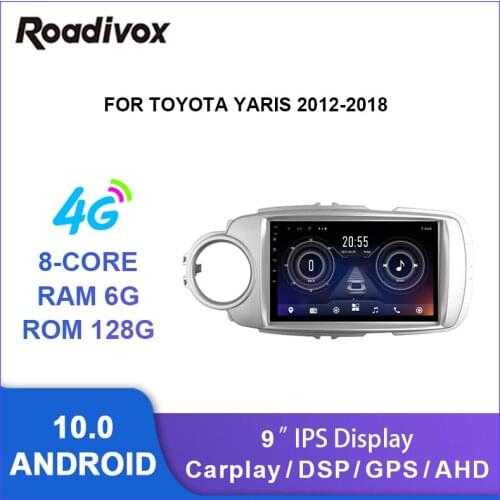 9 inch android 10.0 car radio video gps navigation player for Toyota Yaris 2012-2018 LHD multimedia autoradio stereo head unit