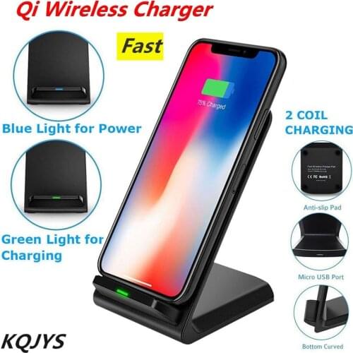 KQJYS 10W Qi Wireless Charger For iPhone X 8 Plus / Samsung S9 S8 Plus S7 S6 edge Note 8 Quick Charging Holder Stand Fast Charge