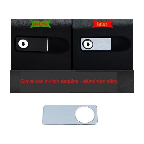For Benz GLK200 glk260 300GLK Aluminum alloy Glove box switch sequins 1pc