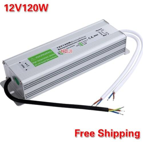 DC12V120W 10A Waterproof IP67 Electronic LED Driver outdoor use power supply 12V120W led strip transformers Free shipping