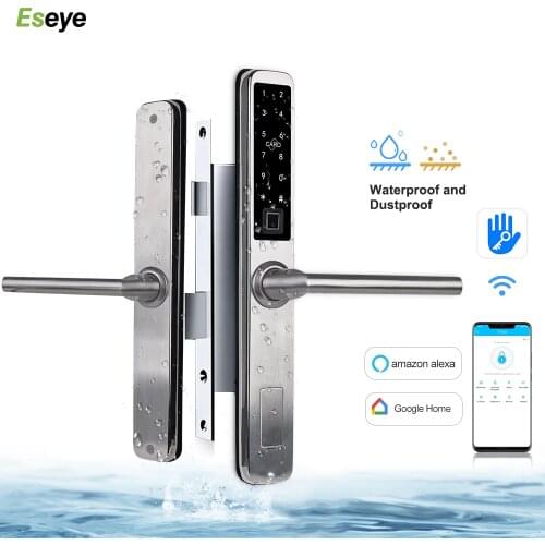 Eseye Wifi Electronic Smart Door Lock With TTLock App Broken bridge lock Security Biometric Fingerprint Lock Password RFID Card