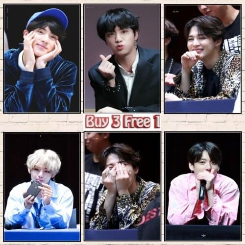Korean K-POP Bangtan Boys Band Poster New Style Latest Poster Decoration Painting Hd Photo Paper 2035
